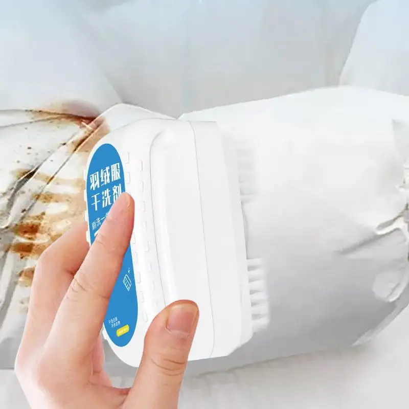 Down Jacket Cleaner Brush Down Jacket No-Clean Agent For Dry Cleaning Soft Bristles Brush Portable For Laundry Cleaning