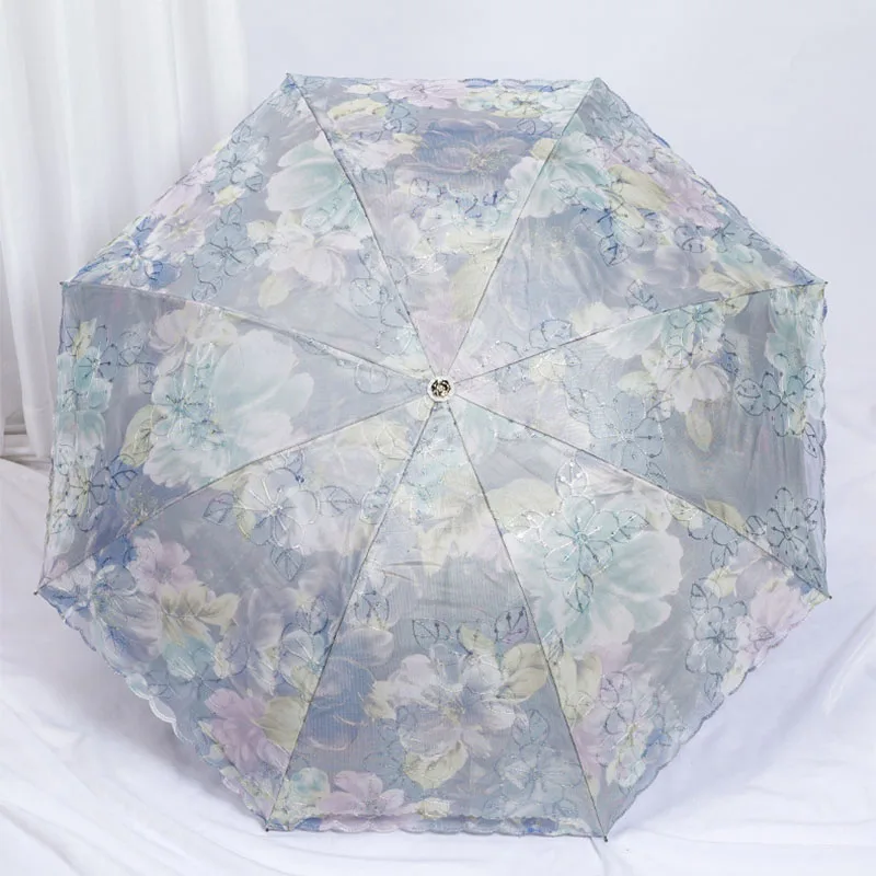 

Кружевной женский двойной Зонт с сумкой