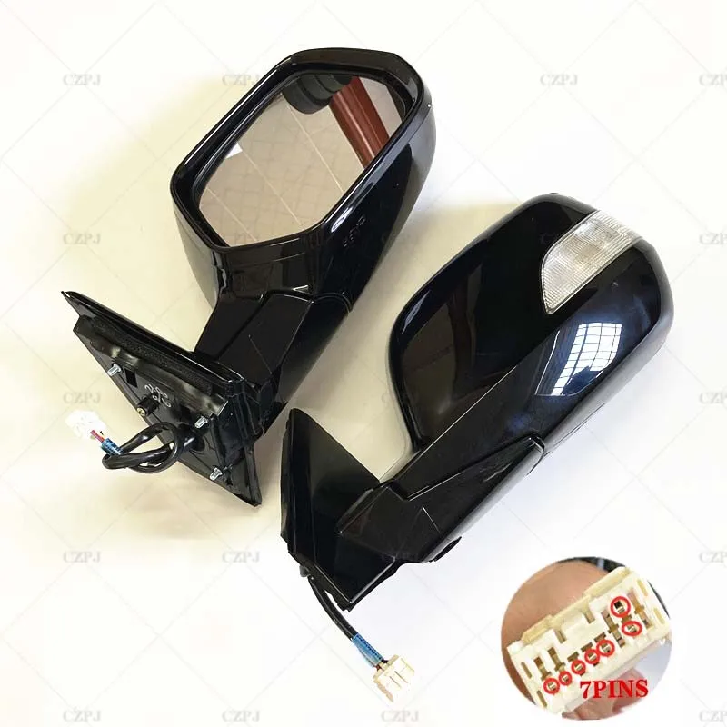 Espejo Retrovisor Eléctrico Derecho Con Calefacción Para Honda CR-V 2007-2011 – Texturizado Negro, Plegable Manual