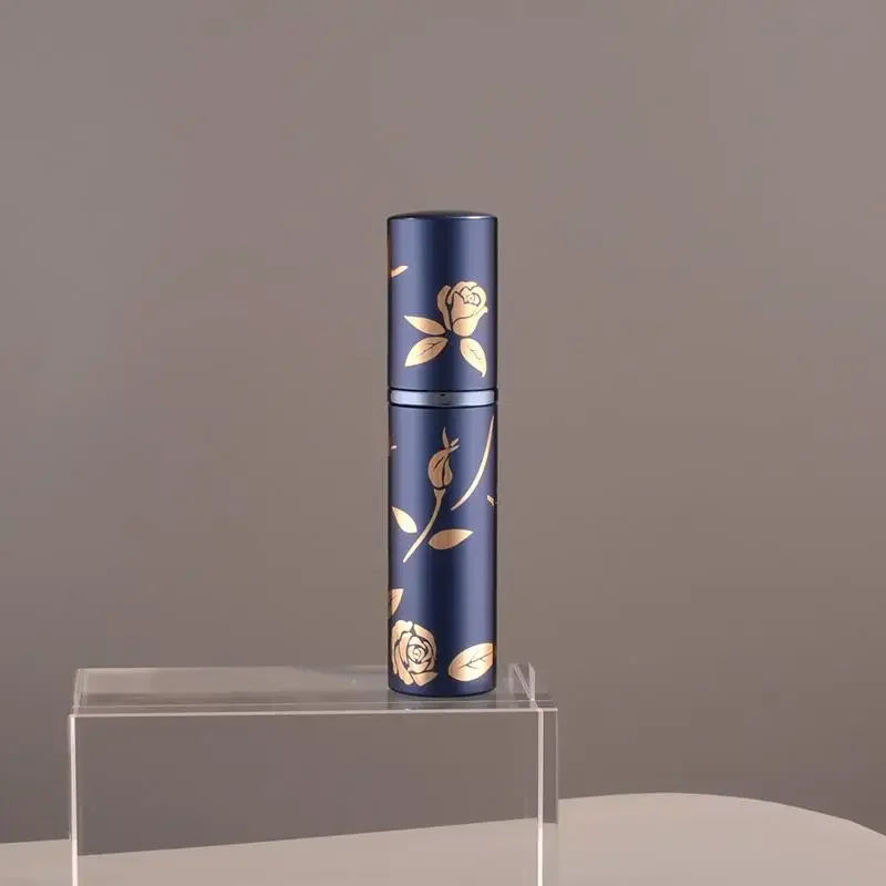 Elegant 10ml Refillable Glass Perfume Bottle with Metal Atomizer