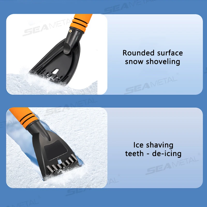 SEAMETAL Car Snow Shovel Ice Scraper Cleaning Tool Scratch-Free Auto Windshield Snow Remover Cleaner Winter Car Accessories