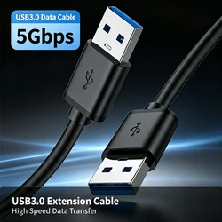 Compact High - Speed USB 3.0 Dual Plug Cable - 0.5m (USB 3.0)