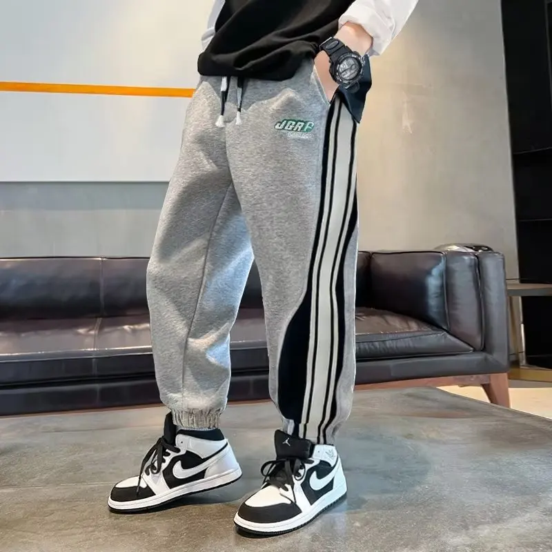Boys Cargo Pants Spring & Autumn Boy Trousers Casual Kids Sport Pants Teenage Children Clothes for 4 -13y Boys Solid Color