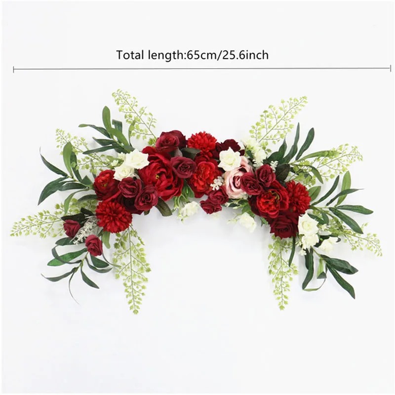 Set Di Fiori Finti In Seta WEIERYUE: Composizioni Fai Da Te Per Centrotavola, Torte E Bouquet Da Sposa - Vino Rosso