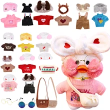  Clothes for Duck 30 Cm Lalafanfan Duck Doll Clothes Alafanfan Morning Soft Toy Glasses Headband Hoodie Stuffed Duck Accessories 
