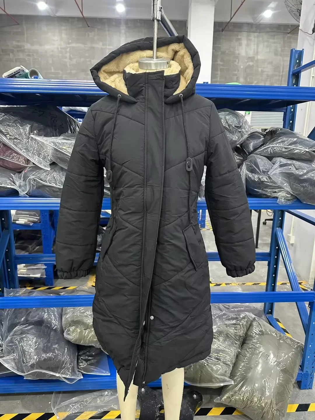 Winter Hooded Cotton Jacket Thick Warm Windbreaker Slim Jackets Long Insulated Velvet Coat For Women Solid Thick Parker Overcoat