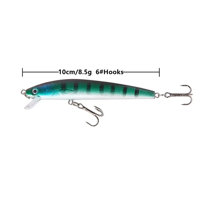 1Pcs Japanese Minnow Fishing Lures Floating Hard Bait 10cm 8g Artificial Bait Wobbler Crankbait Carp Perch Pesca Fishing Tackle