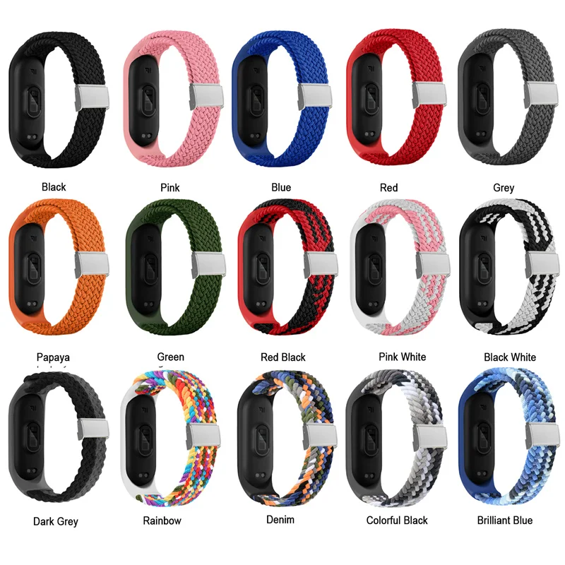 Braided Solo Loop Adjustable Nylon Bracelet Strap