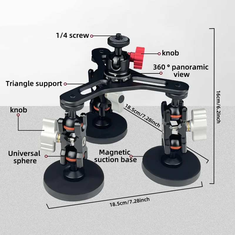 High Quality Factory Price Magnetic Car Mount Bracket for Action GoPro Cameras