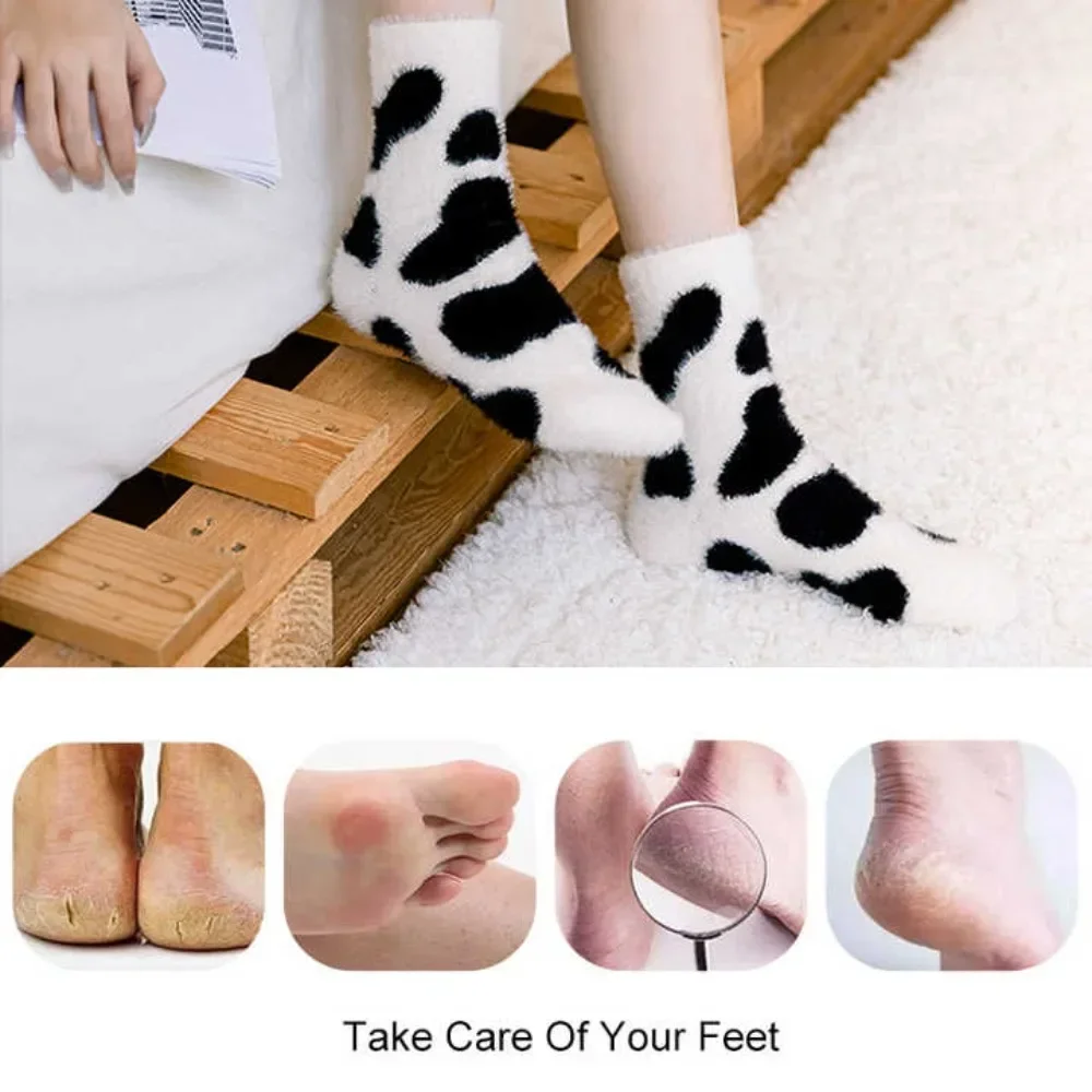 Womens Socks Winter Socks 20Pairs Autumn and Winter Warm Thickened Socks Women Thickened Mink Velvet Warm Cow Spots Home Socks Cute Floor