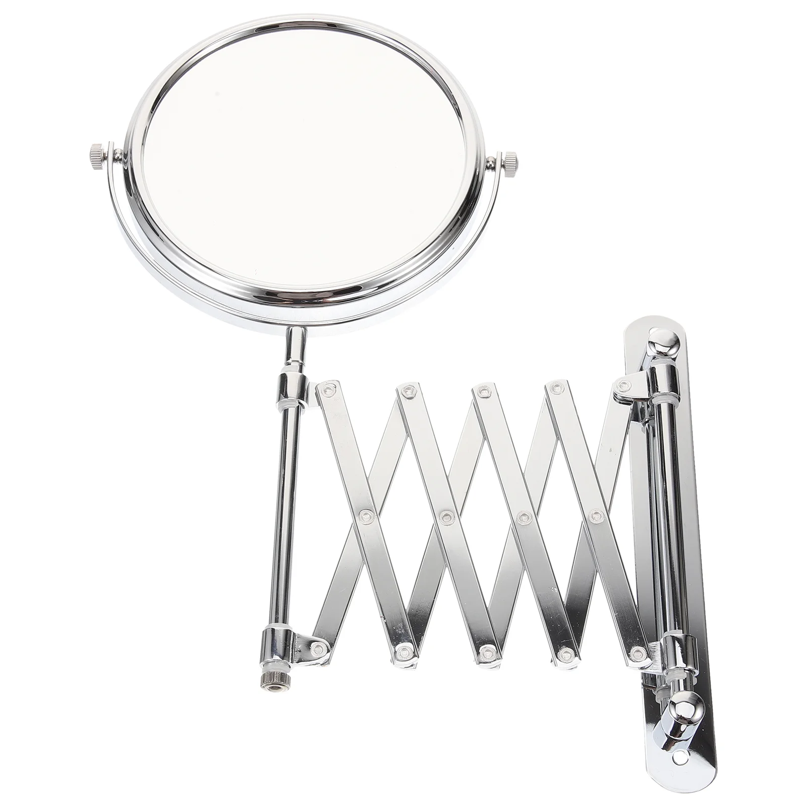 Inch 3X Magnifying Round Wall Mirror Two-Sided Retractable Bathroom Mirror Degree Swivel Makeup Mirror