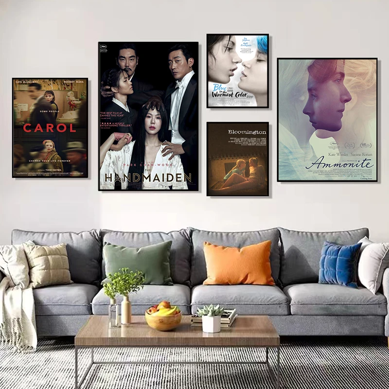 Classic Lesbiche Movie Poster Canvas Print Carol Handmaiden Firm Wall Decor Picture Room Wall Art Picture For Home Bar Decoration