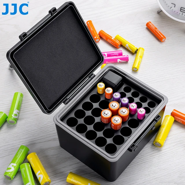 Jjc – Boîte De Rangement Étanche Pour Piles Aa Aaa 18650, Boîtier De  Rangement Avec Testeur De Piles, Noir - Batteries - AliExpress