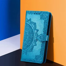 Floral Leather Flip Wallet Case - Elegant Design with Card Slots - Honor X8a (Blue)