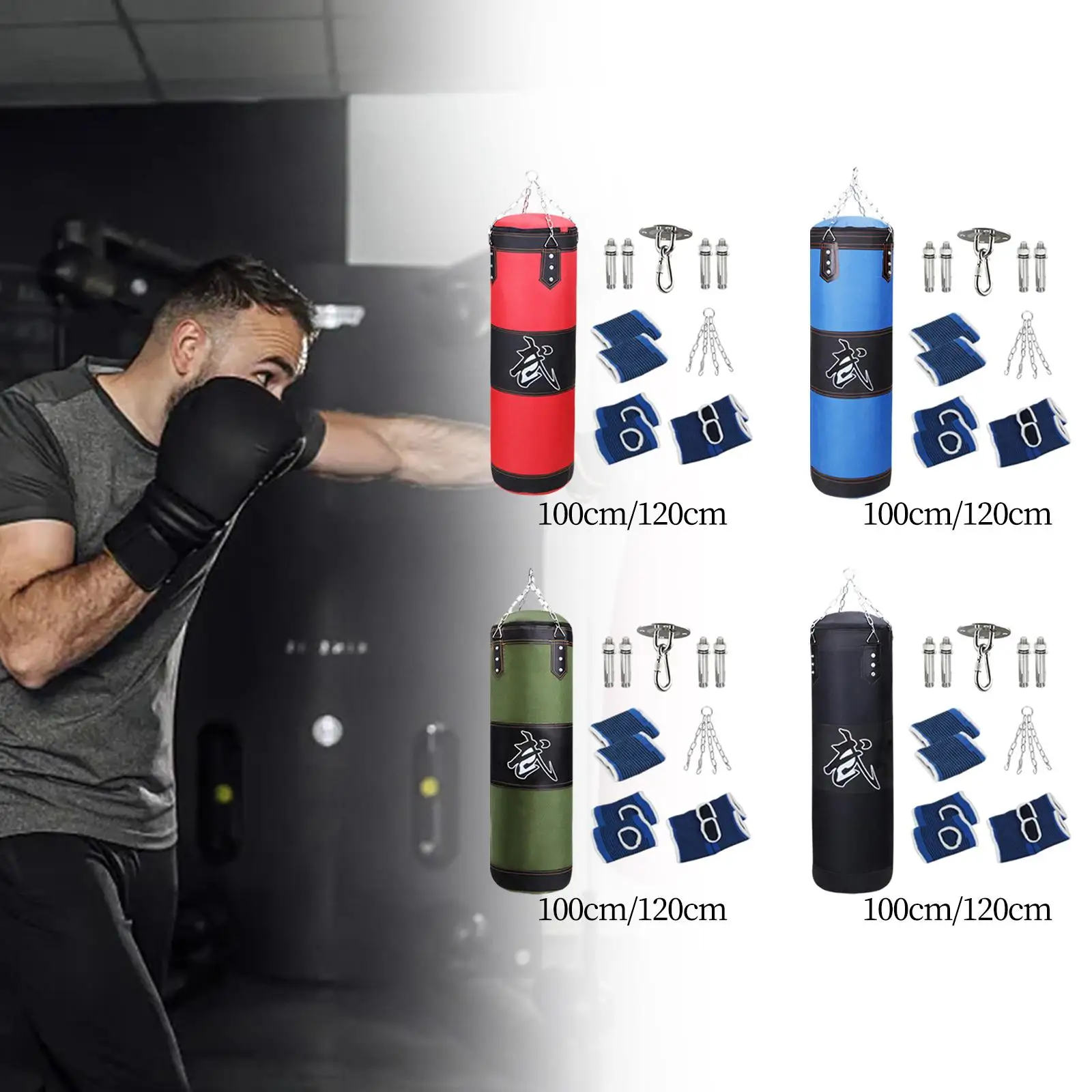 Boxing Sandbag Boxing Bag Workout with Hanging Hook Punching Bag Hanging