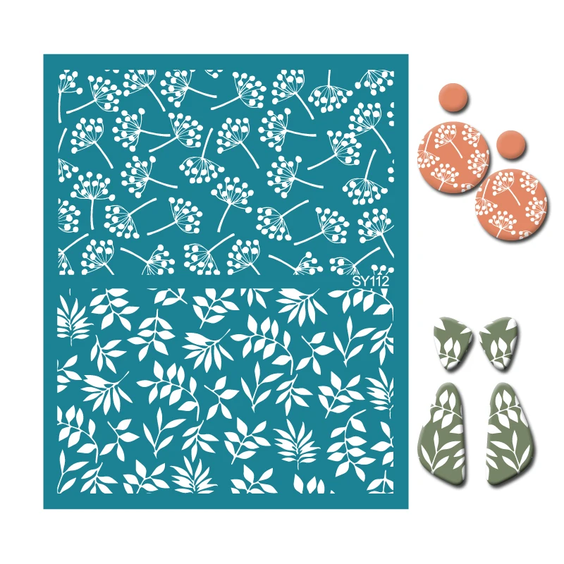 Polymer Clay Silk Screen Stencils Reusable Silkscreen Print Kit