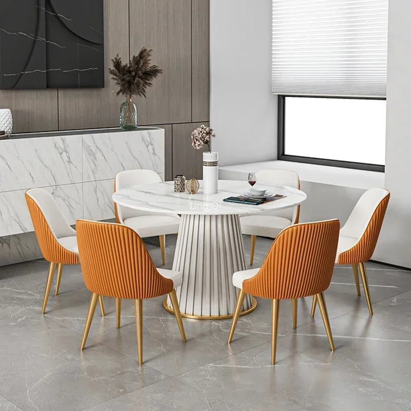 Dining Table Set Small Apartmen Dining Table Round Center Nordic White Coffee Tables Chairs Organizer Muebles Living Room Furniture