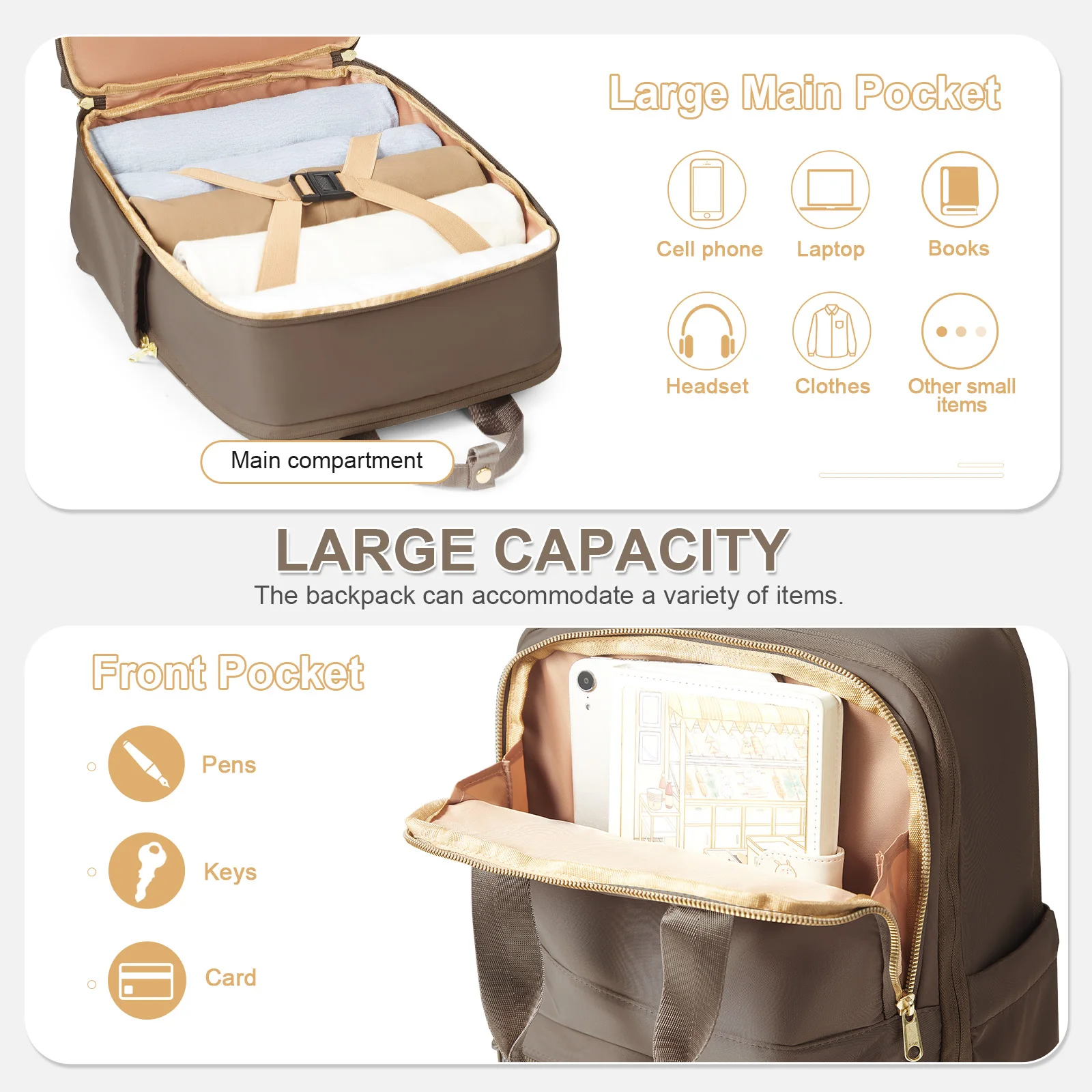 Women's Fashion Backpacks for College Business Work, Travel Backpack Stylish Female Handbag Leisure Backpack，Teacher's Backpack