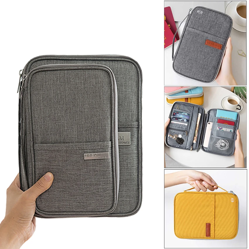 

Дорожная сумка для паспорта и кредитных карт, портативный водонепроницаемый органайзер для монет, большой чехол из ткани Оксфорд, сумка для хранения наушников