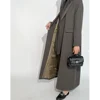 Arabic Robe Women Long Jacket Slim Double Breasted Female Daily Coat Formal Ankle Length Dress 3