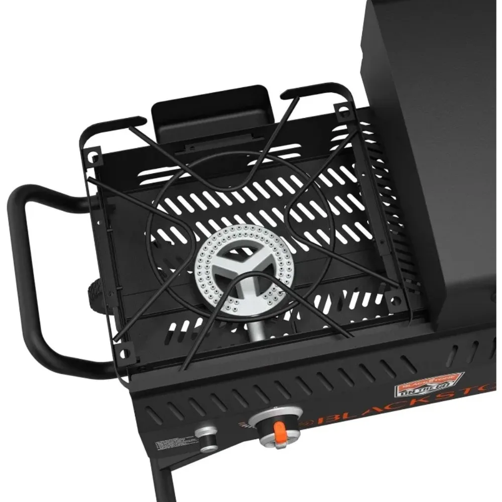 Heavy Duty Portable Flat Top BBQ Griddle – With Wheels, Hood & Side Shelf 5