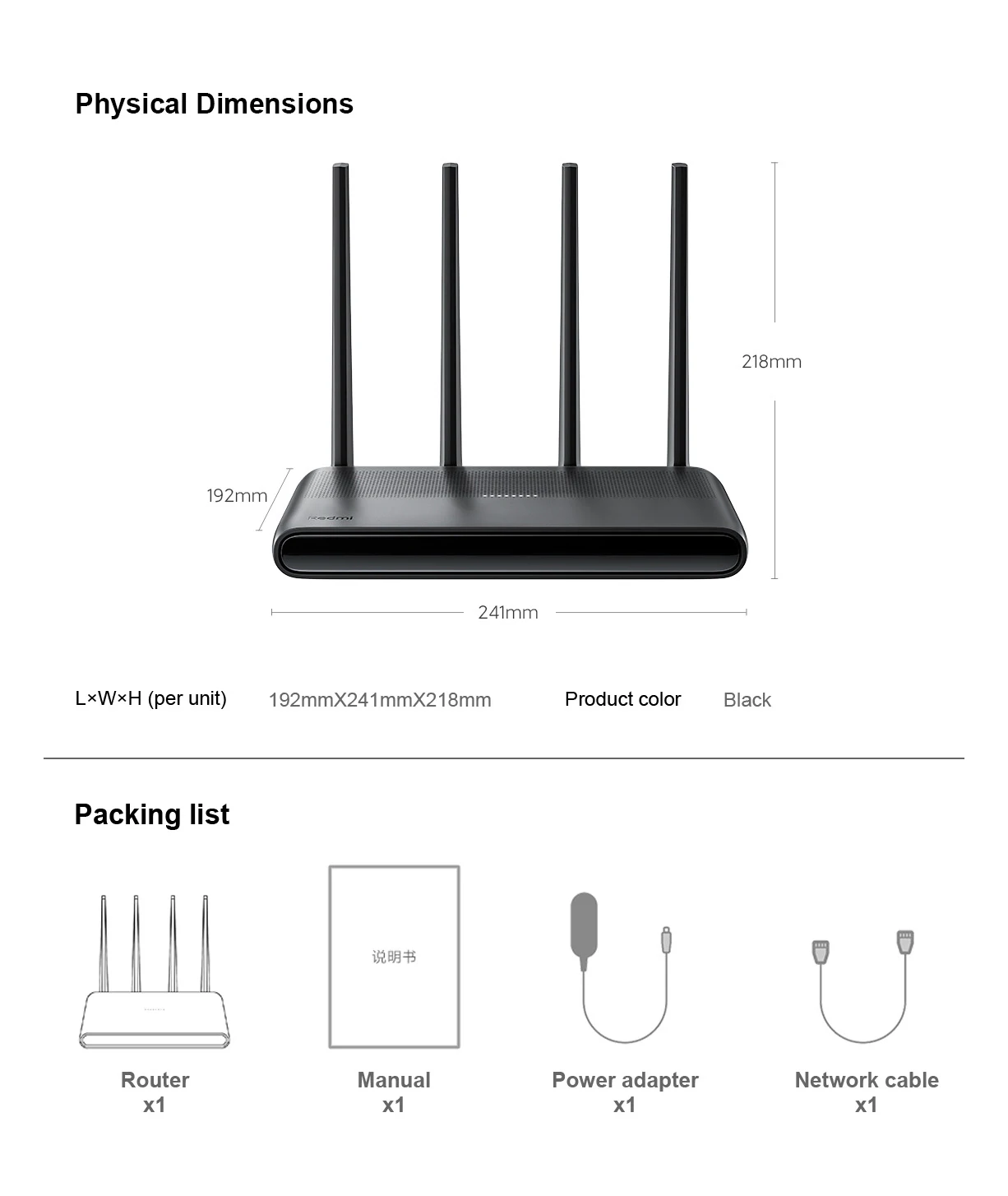 Xiaomi Redmi AX6000 Wifi Router Mesh System WiFi 6 160MHz Bandwidth 8 Channel Signal Amplifiers Work With Mijia App for Home