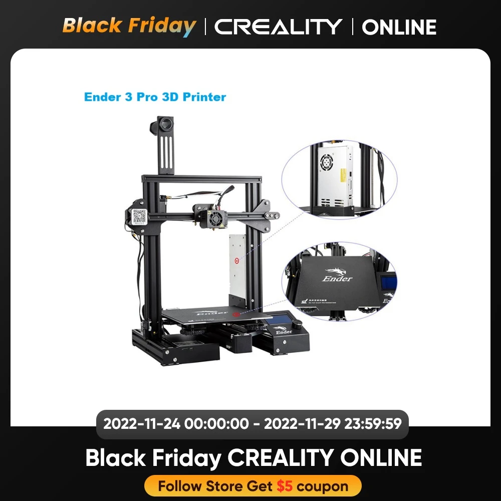 CREALITY 3D Kit de impresora 3D Ender Pro, actualización, 32 Bits, placa magnética, hoja de impresión con tamaño de impresión de 220x220x250MM|Impresoras 3D| AliExpress