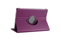 Elegant PU Leather Folding Tablet Case - Litchi Style Cover for M5 lite 10 (Purple)
