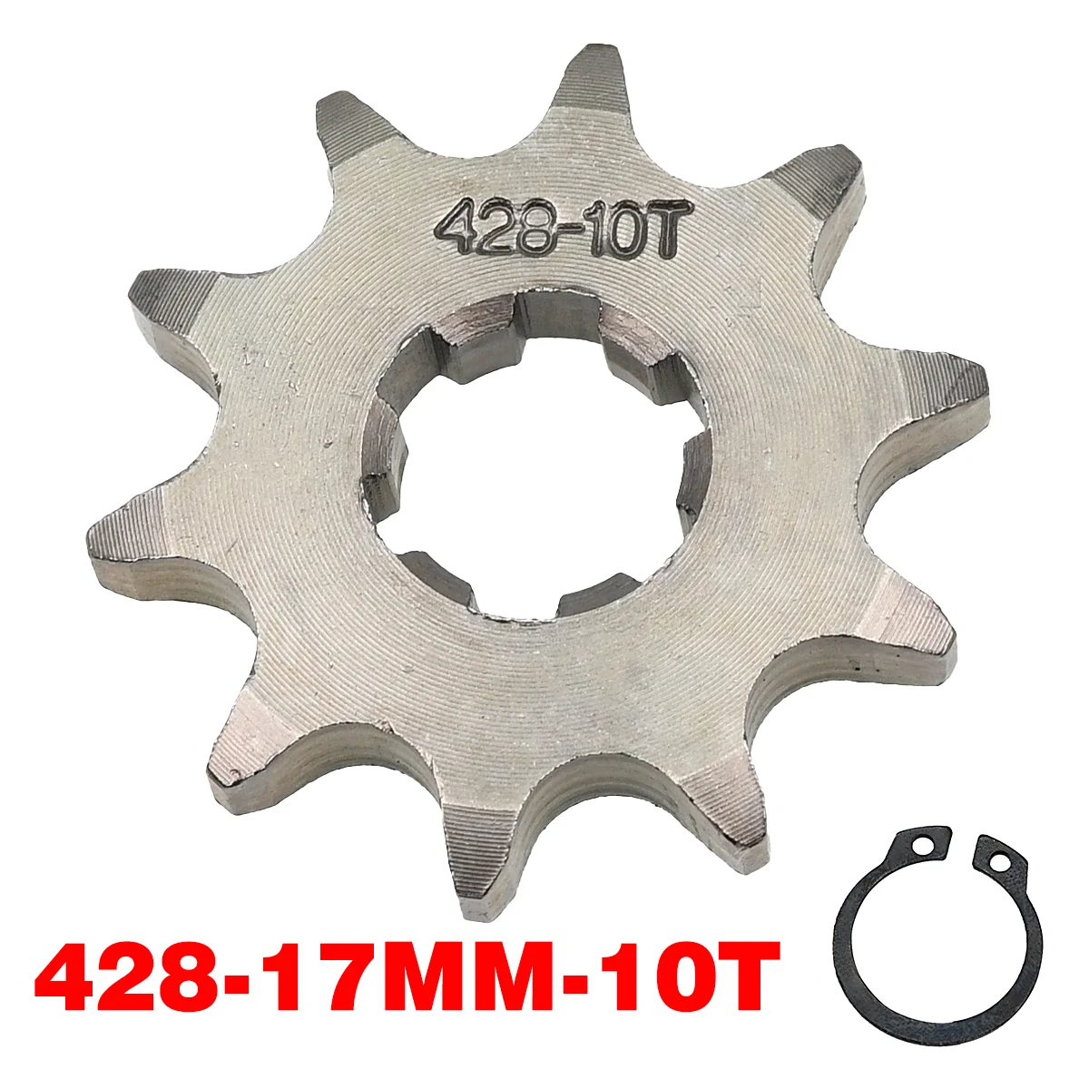 Vorderes Motortandrad, Kettenrad mit Halteplattenverriegelung 428 # 20mm 10T-19T für ATV Quad Go Kart Motorrad Buggy Roller – Detail 4