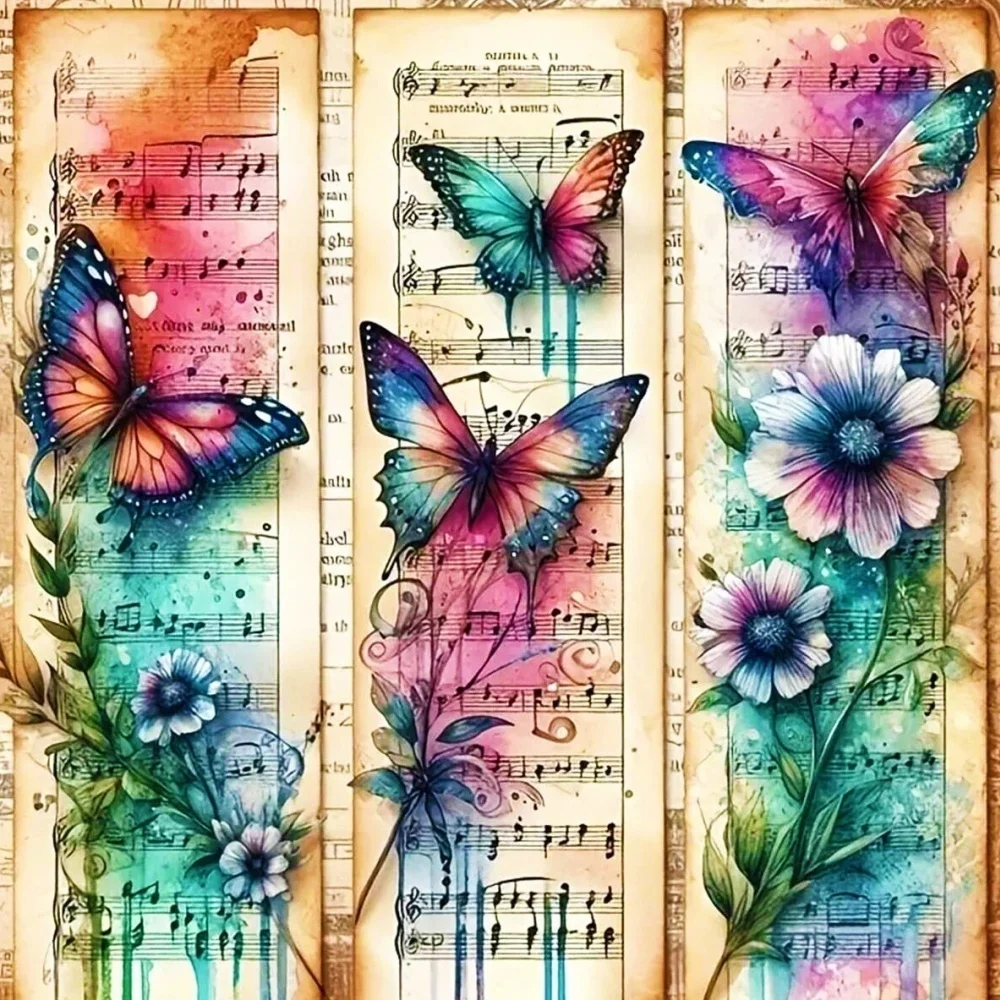 Diamond Painting EverShine 5D Butterfly Flower Full Square Round Drill Mosaic DIY Home Decor Unique Gift