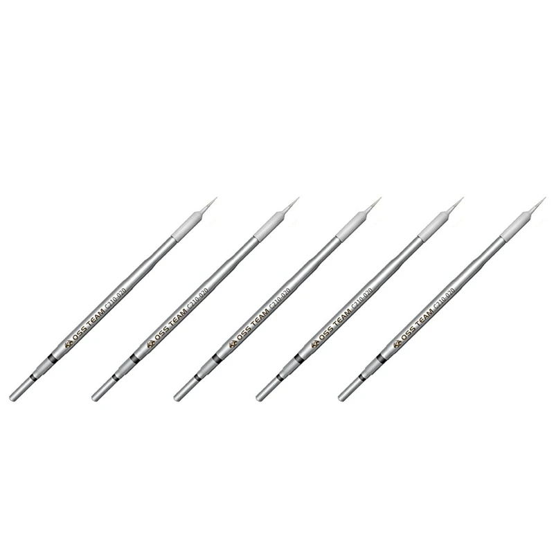 

HOT! 5X C210 Series Soldering Tip Lead-Free Solder Welding Head For JBC T210 Handle For Sugon T26 T26D Soldering Station(020)