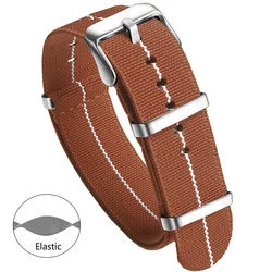 Premium Nylon Military - Style Washable Watch Band - 22mm (Elastic 4)
