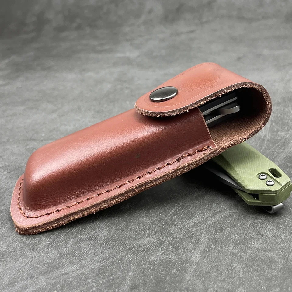 Fold Knife Tool Flashlight Belt Loop Case Holder Leather Sheath Holster Pouch Bag Pocket Hunt Camp Outdoor Carry Multi Gear knife multi multitool hunt sharpen fish gear hook pocket tool outdoor mini sharpener nail file camp stone