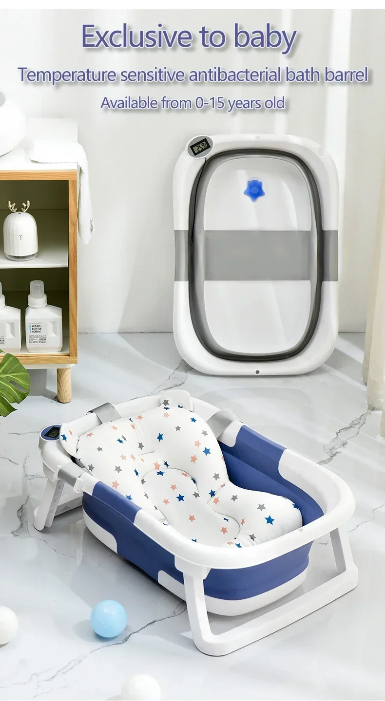 Portable Baby Bath Foldable Real-time Temperature S143ee693f5614af89476a19e58c2ba5f0