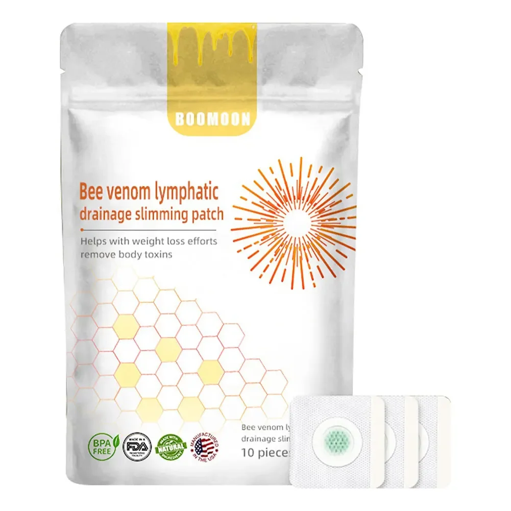 7/10Pcs Fat Burning Anti-Swelling Slimming Patch Lymphatic Detoxification Detox Abdominal Bee Venom Patches For Body Care Beauty