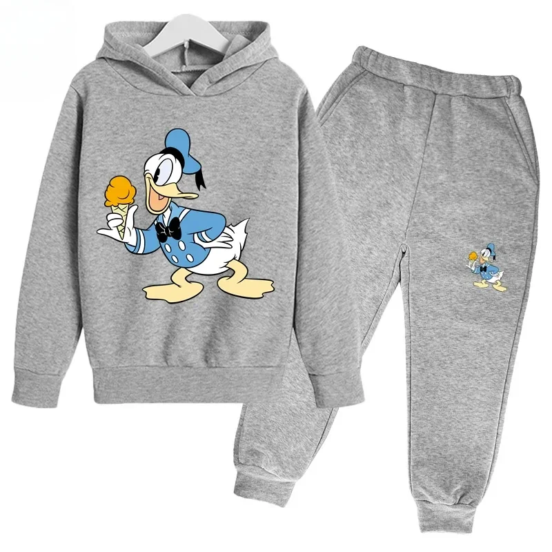 thumbnail image 1 of Nueva sudadera con capucha y pantalones con estampado de Mickey Mouse de Disney para niños de primavera, conjunto de ropa de alta calidad para niñas pequeñas, 1 of 5