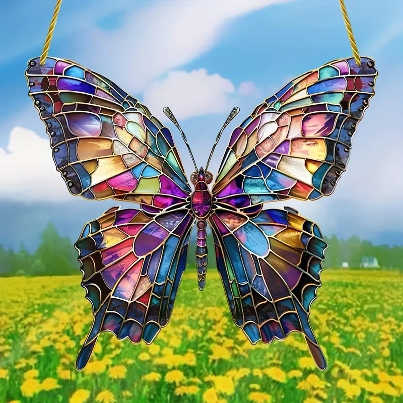 2D Flat Colored Acrylic Butterfly Light-Catching Device Flat Decora 4
