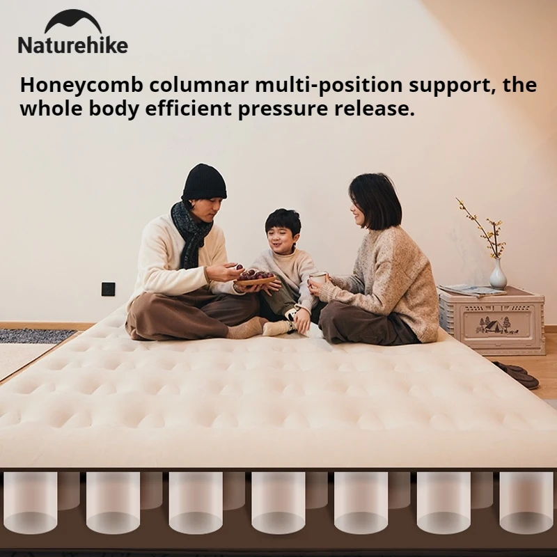 Naturehike Automatic Air Mattress 1-3 Person Thickened Home Built In Pump Sleeping Bed Camping Outdoor Travel Inflatable Mat C25 inflatable mattress camping mattress