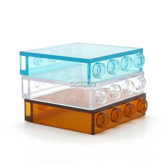 Marumine MOC Bricks Wall Element 1x4x3 with Side Supports 87543 60581 Blocks Glass Window Panel Compatible Assembles Particles 3