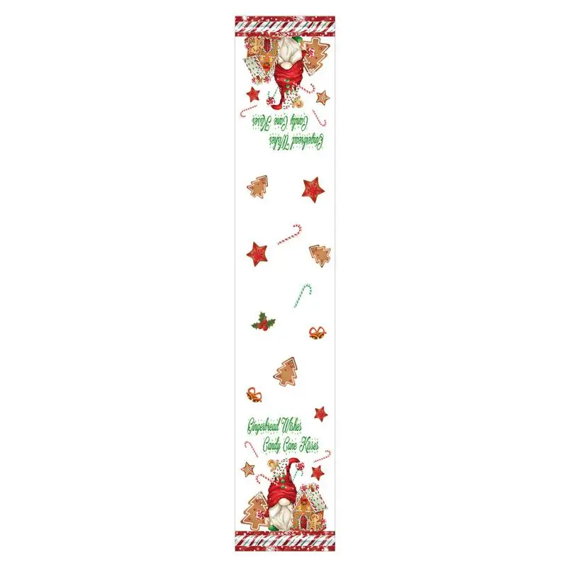 

Christmas Table Flag Cover Winter Decoration Table Runner 70x13 Inch Linen Merry Christmas Table Cloth For Wedding Party Decor