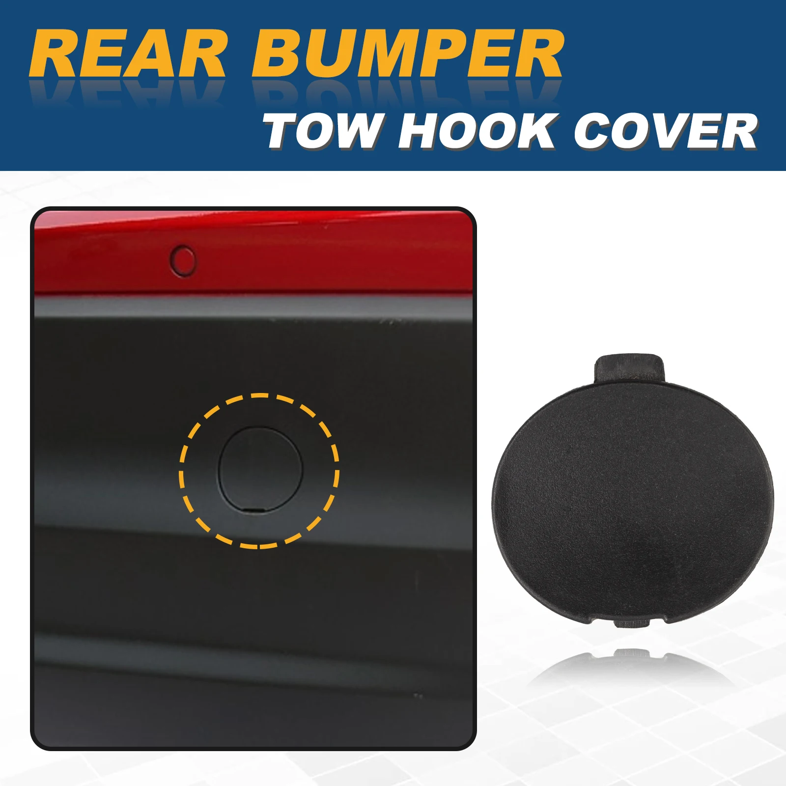 Rear Bumper Tow Hook Cap Towing Eye Cover For Mazda CX-5 2013- KD53-50-EK1A-9U KD53-50-EK1A Car Accessories car rear bumper hook cover
