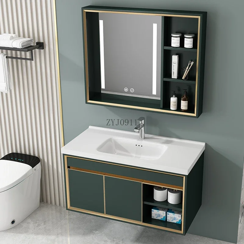 Bathroom Cabinet Combination Integrated Wash Basin Bathroom Washbasin Toilet Sink Smart Mirror Cabinet