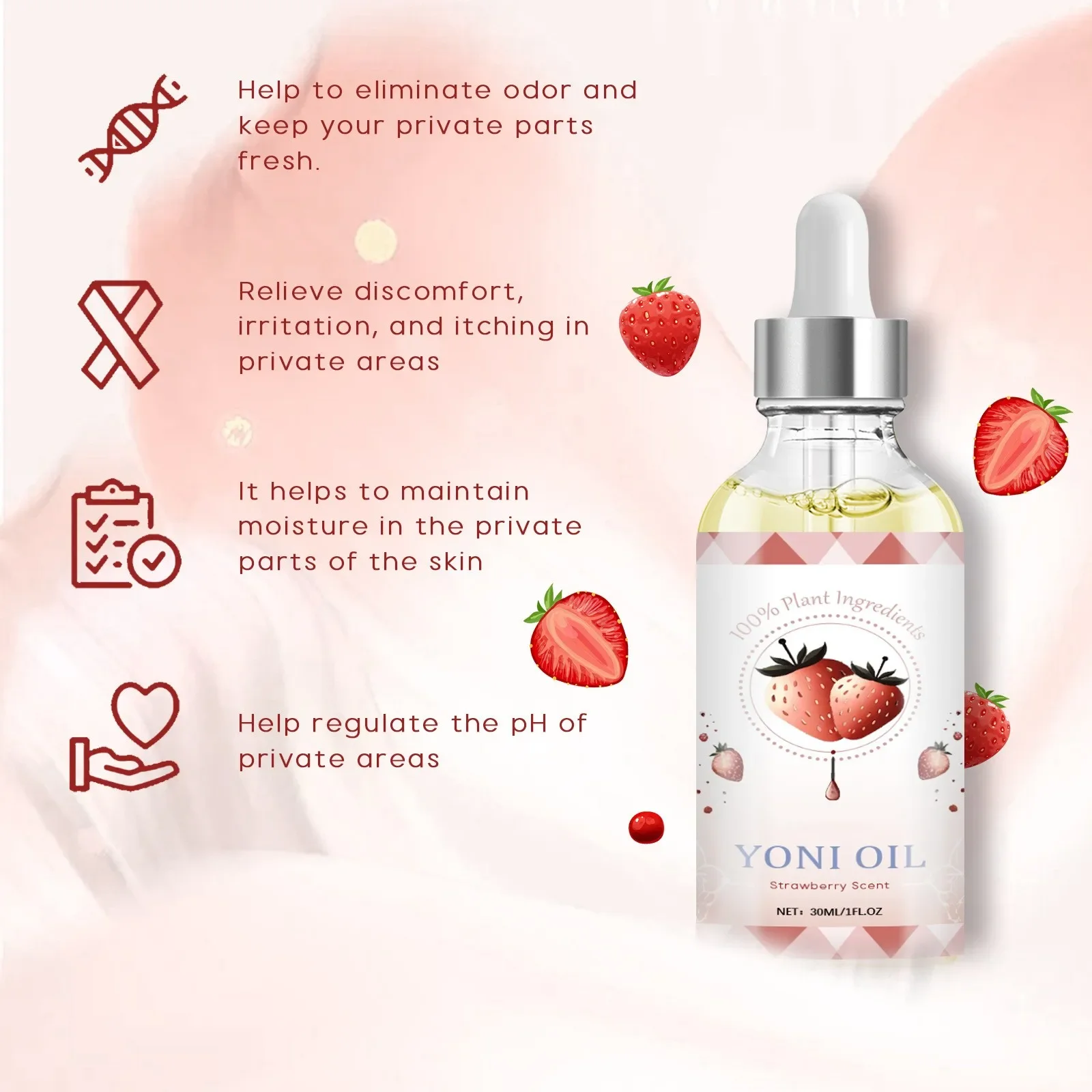 30ml With Dropper Oil, Body Oil Fills Your Skin With Sweet Brightens And Moisturizes Suitable For Girls And Ladies Gifts