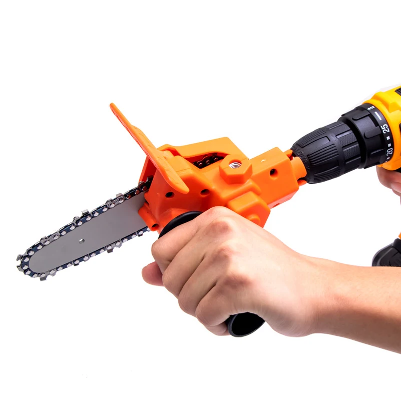 

Pruning Saw Bracket Adapter Electric Drill Conversion Kit Electric Drill to Electric Chain Saw Converter Head Attachment