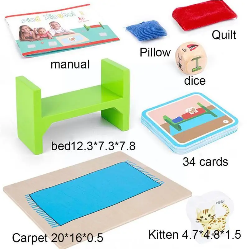 1 Set Educational Toy Classic Logical Thinking Training Wooden Toy Memory Training Desktop Toy Kit for Preschool Learning