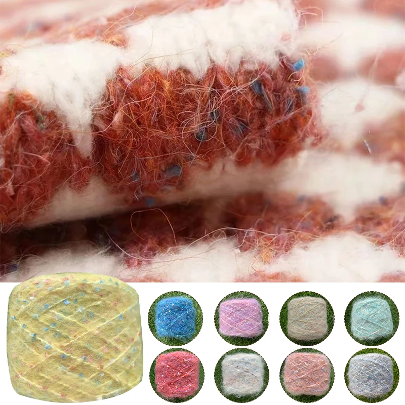 

50G/ball Plush Soft Fluffy Blend for Hand-Knitting Wool Thread for Cardigan Sweater Scarf Hat Shawls Knitting Supplies Garments