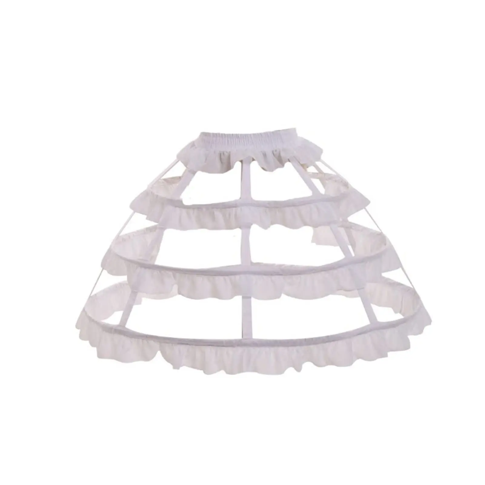 

Women Girls Hollow Leaf Lace Bird Cage Fish Bone Skirt Cosplay Dress Skirt Petticoat Bride Wedding Dress 2024