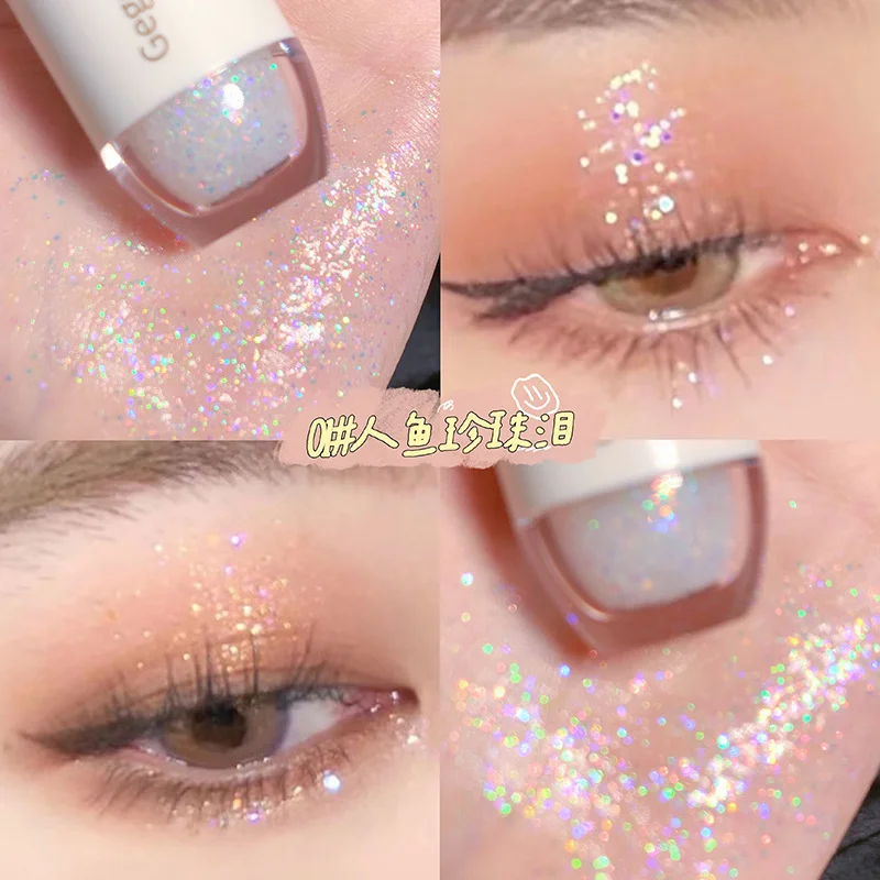 Liquid Eye Shadow Glitter Highlighter Waterproof Pearlescent Sequins Korean Cosmetic Makeup holographic glitter makeup glitter gel makeup glitter makeup
