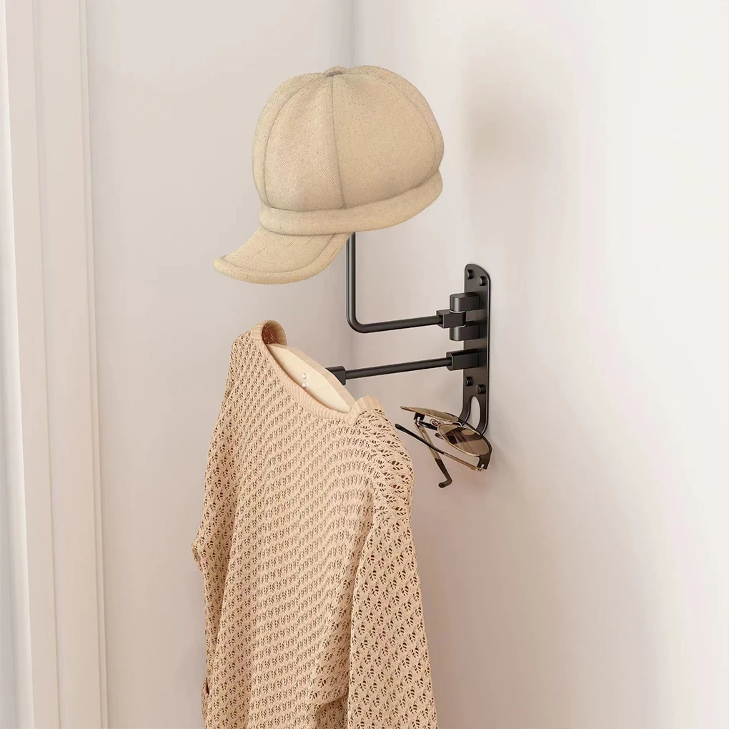 Motorcycle Helmet Holder Motorcycle Wall Hat Holder 180° Rotation Wall Mounted Helmet Storage Bicycle Helmet Holder Stand Hook