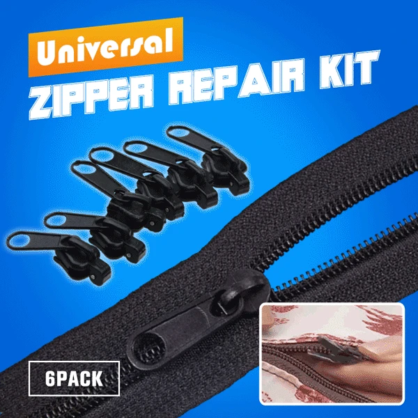 12PCS Universal Zippers Fix Zipper Repair Kit Replacement Zip Slider Teeth Rescue New Design Zippers Clothes Sewing Supplies zipper repair kit